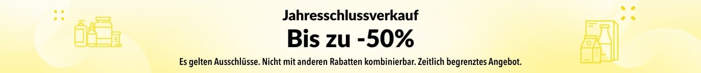 BIS ZU -50% JAHRESSCHLUSSVERKAUF