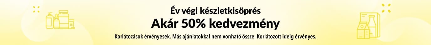 ÉV VÉGI KÉSZLETKISÖPRÉS: AKÁR 50% KEDVEZMÉNY