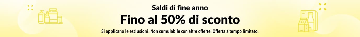 FINO AL 50% DI SCONTO - SALDI DI FINE ANNO