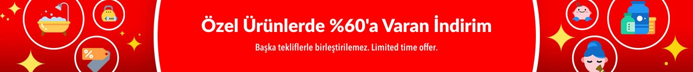 ÖZEL ÜRÜNLERDE -%60