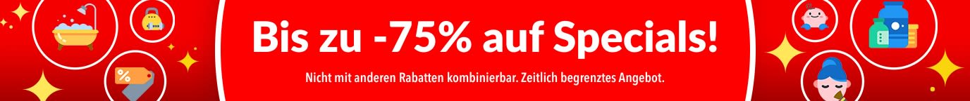 BIS ZU -75%  AUF SPECIALS