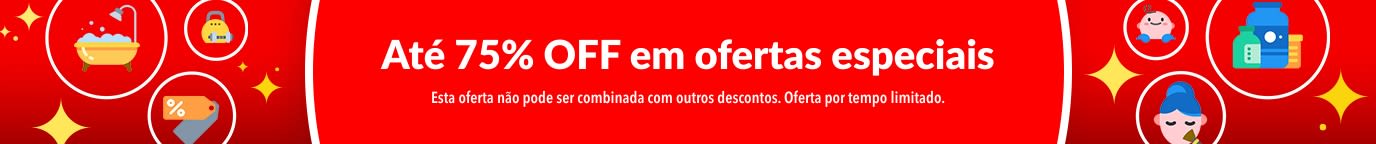 ATÉ 75%  OFF EM OFERTAS ESPECIAIS 