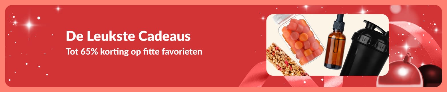 iHerb Holiday Specials-banner met korting tot wel 65% op gezonde en fitte cadeaus.