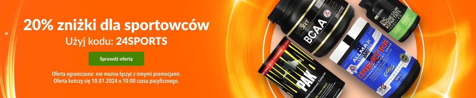 20% ZNIŻKI DLA SPORTOWCÓW