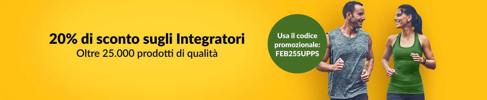 20% DI SCONTO SUGLI INTEGRATORI