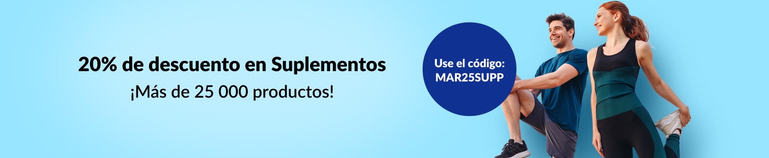 20% DE DESCUENTO EN SUPLEMENTOS