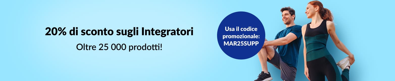 20% DI SCONTO SUGLI INTEGRATORI