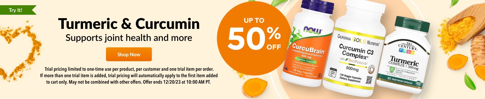 UP TO 50% OFF TURMERIC & CURCUMIN
