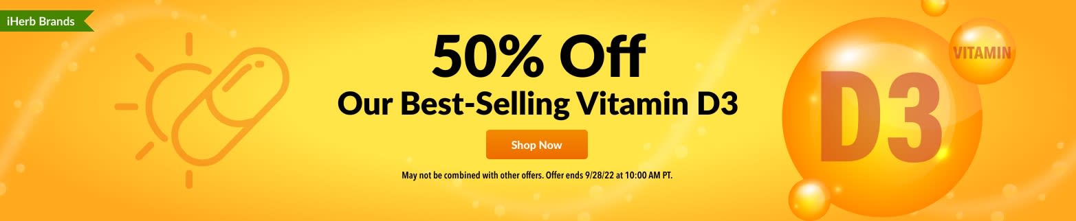 50% OFF BEST-SELLING VITAMIN D3