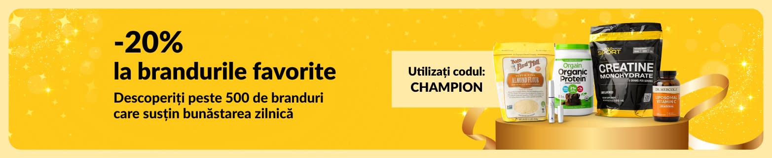 -20% la branduri de top cu codul CHAMPION.