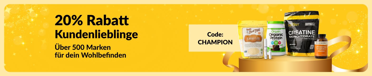 20% auf Top-Marken für dein Wohlbefinden mit Code CHAMPION.