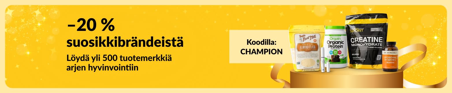 –20 % parhaista hyvinvointibrändeistä koodilla CHAMPION.