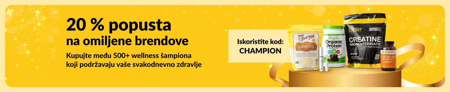 20 % popusta na vrhunske wellness brendove uz kod CHAMPION.