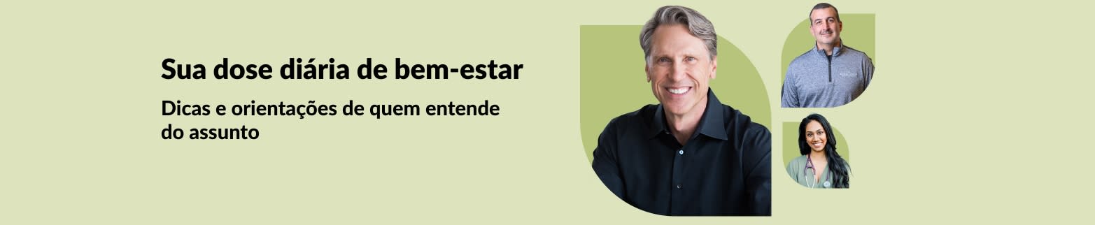 Banner do iHerb Wellness Hub com especialistas compartilhando dicas diárias de saúde e bem-estar, acompanhados de profissionais sorridentes.