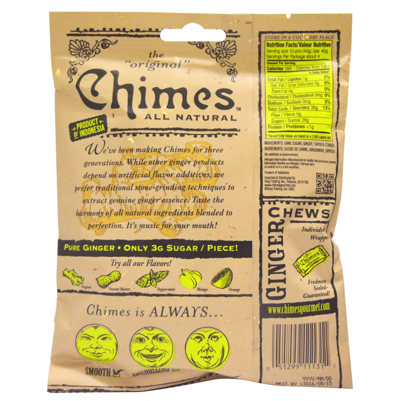 Chimes, Ginger Chews, Original, 5 oz (141.8 g)