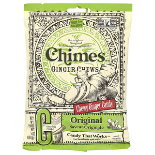 Chimes, Ginger Chews, Chewy Ginger Candy, Kaubonbon mit Ingwer, original, 141,8 g (5 oz.)