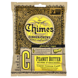 Chimes, Ginger Chews（ジンジャーチュアブル）、ピーナッツバター、141.8g（5オンス）