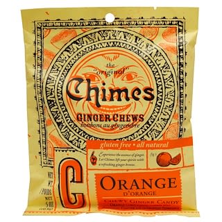 Chimes, Bocadillos masticables de jengibre, Naranja, 141,8 g (5 oz)
