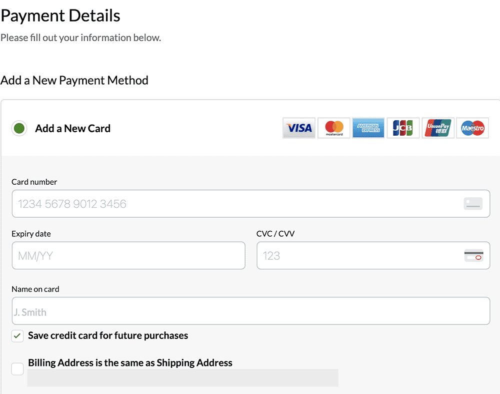 My Payment Details