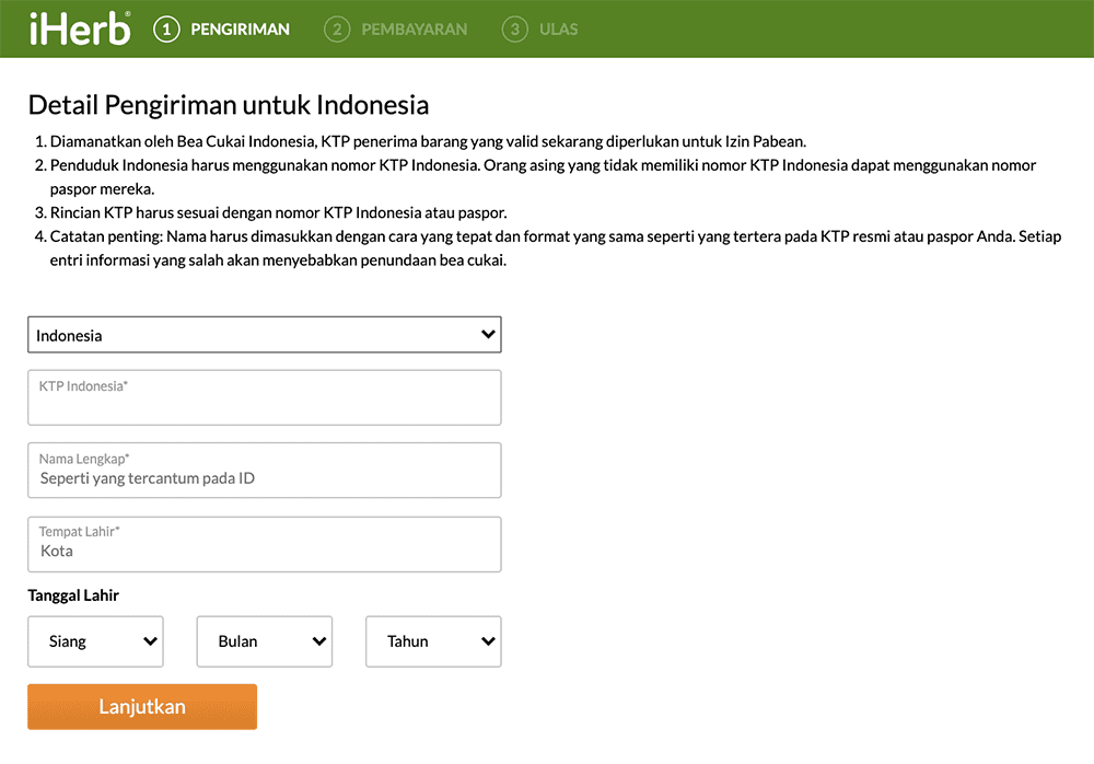Shopping Guide Step 1