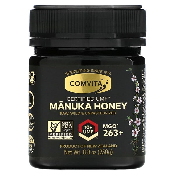 Comvita, 未加工麥盧卡蜂蜜，認可 UMF 10 + (MGO 263+)，8.8 盎司（250 克）