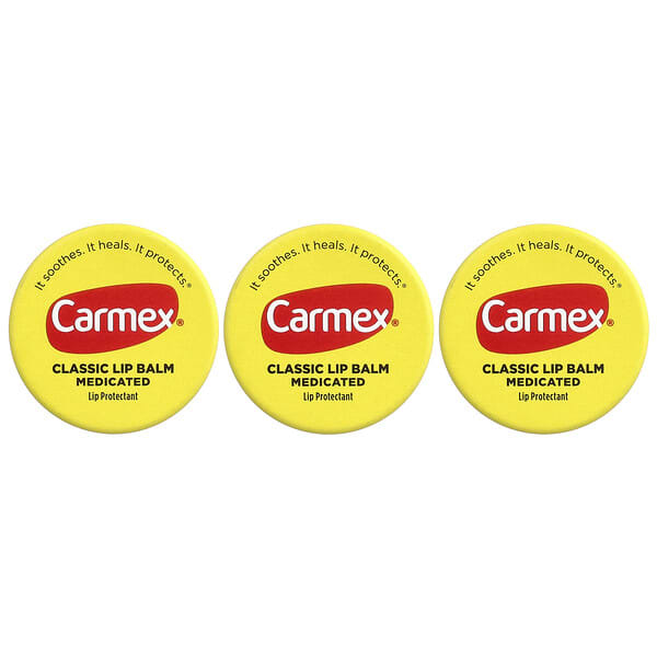 Carmex, 有機潤唇膏，椰子，3 罐，每罐 0.25 盎司（7.5 克）