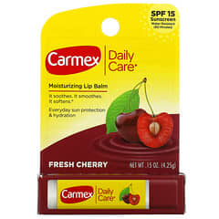 Carmex, Cuidado diario, Bálsamo labial humectante, Cereza fresca, FPS 15, 4,25 g (0,15 oz)