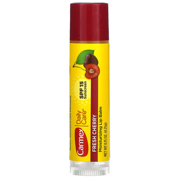 Carmex, デイリーケア、モイスチャライジングリップクリーム、フレッシュチェリー、SPF15、4.25g（0.15オンス）