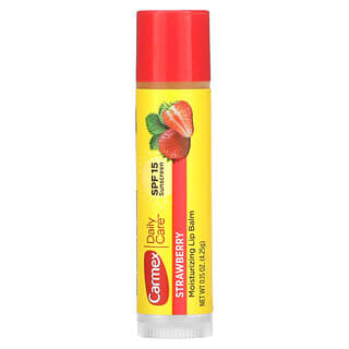 Carmex, Daily Care, Moisturizing Lip Balm, Strawberry, SPF 15, 0.15 oz (4.25 g)