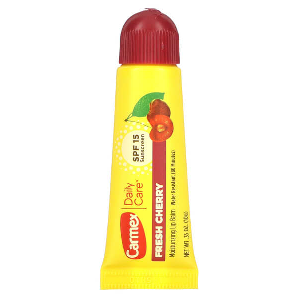 Carmex, Daily Care, Moisturizing Lip Balm, Fresh Cherry, SPF 15, 0.35 oz (10 g)