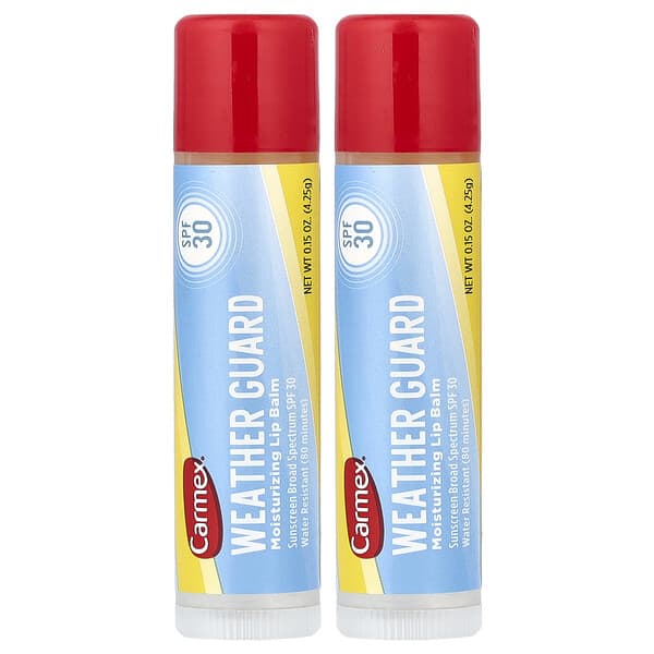 Carmex, 气候防护，保湿润唇膏，SPF 30，2 支，每支 0.15 盎司（4.25 克）