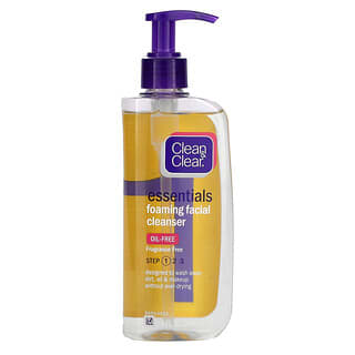 Clean & Clear, Essentials, Foaming Facial Cleanser, Fragrance Free, 8 fl oz (240 ml)