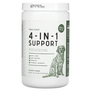 Chew + Heal, 4-in-1 Support, For Dogs, 120 Soft Chews, 16.9 oz (480 g)