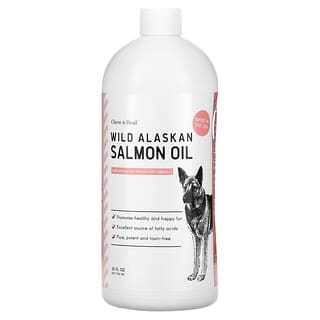 Chew + Heal, Olio di salmone selvatico dell’Alaska, per cani, 946 ml