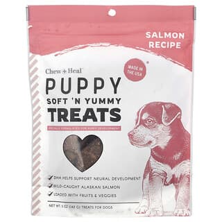 Chew + Heal, Puppy Soft 'N Yummy Treats, For Dogs, Salmon, 5 oz (142 g)