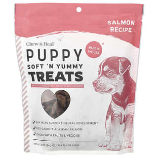 Chew + Heal, Puppy Soft 'N Yummy Treats, For Dogs, Salmon, 12 oz (340 g)