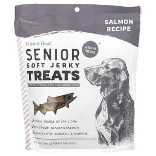 Chew + Heal, Senior Soft Jerky Treats, For Dogs, Salmon, 12 oz (340 g)