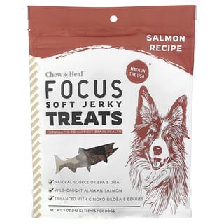 Chew + Heal, Focus Soft Jerky Treats, For Dogs, Salmon, 5 oz (142 g)