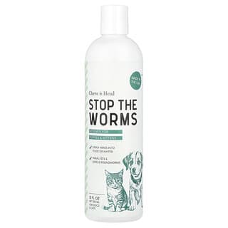 Chew + Heal, Stop The Worms, Antiparasitario para cachorros y gatitos, 355 ml (12 oz. líq.)