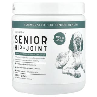 Chew + Heal, Cadera y articulaciones para personas mayores, Para perros, 120 comprimidos masticables blandos, 264 g (9,3 oz)