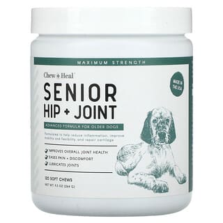 Chew + Heal, Senior Hip + Joint, Advance Formula For Older Dogs, 120 Soft Chews, 9.3 oz (264 g)