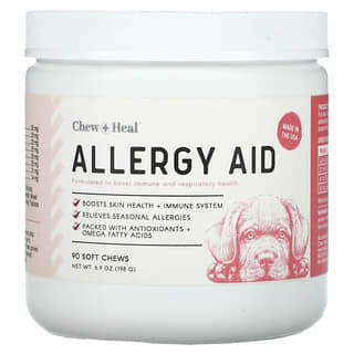 Chew + Heal, Allergy Aid, For Dogs, 90 Soft Chews, 6.9 oz (198 g)