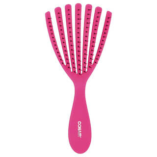 Conair, Detangle Delight™ Hair Brush, For Curly & Wavy Hair Types, Pink, 1 Brush