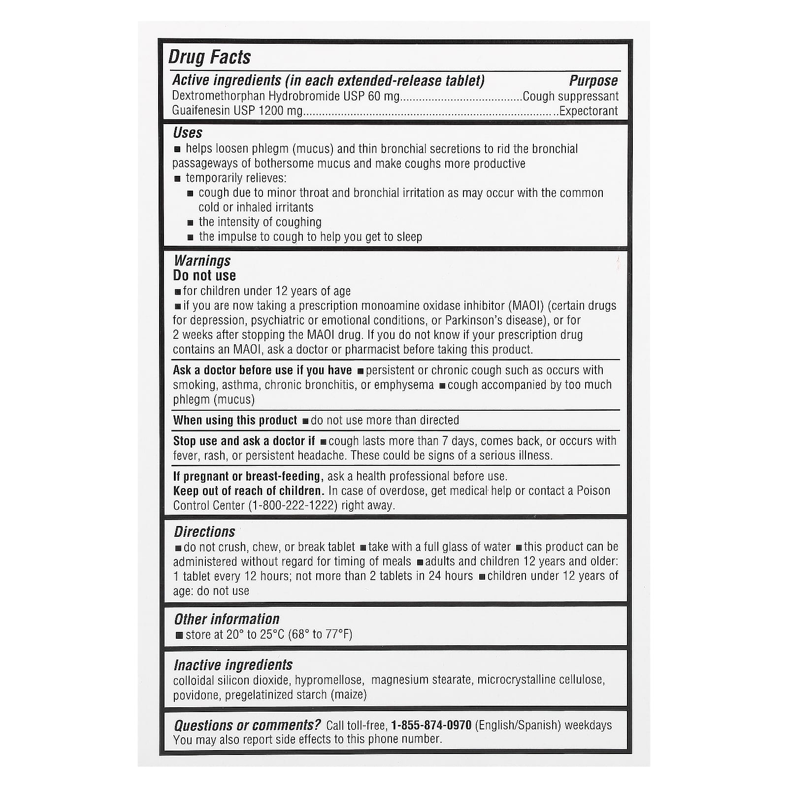 Contac, Cough and Expectorant, Maximum Strength, 21 Extended-Release ...