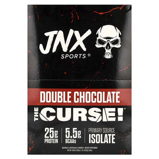 JNX Sports, The Curse, Suero de leche ultraprémium, Doble chocolate, 15 sobres, 33,8 g (1,19 oz) cada uno