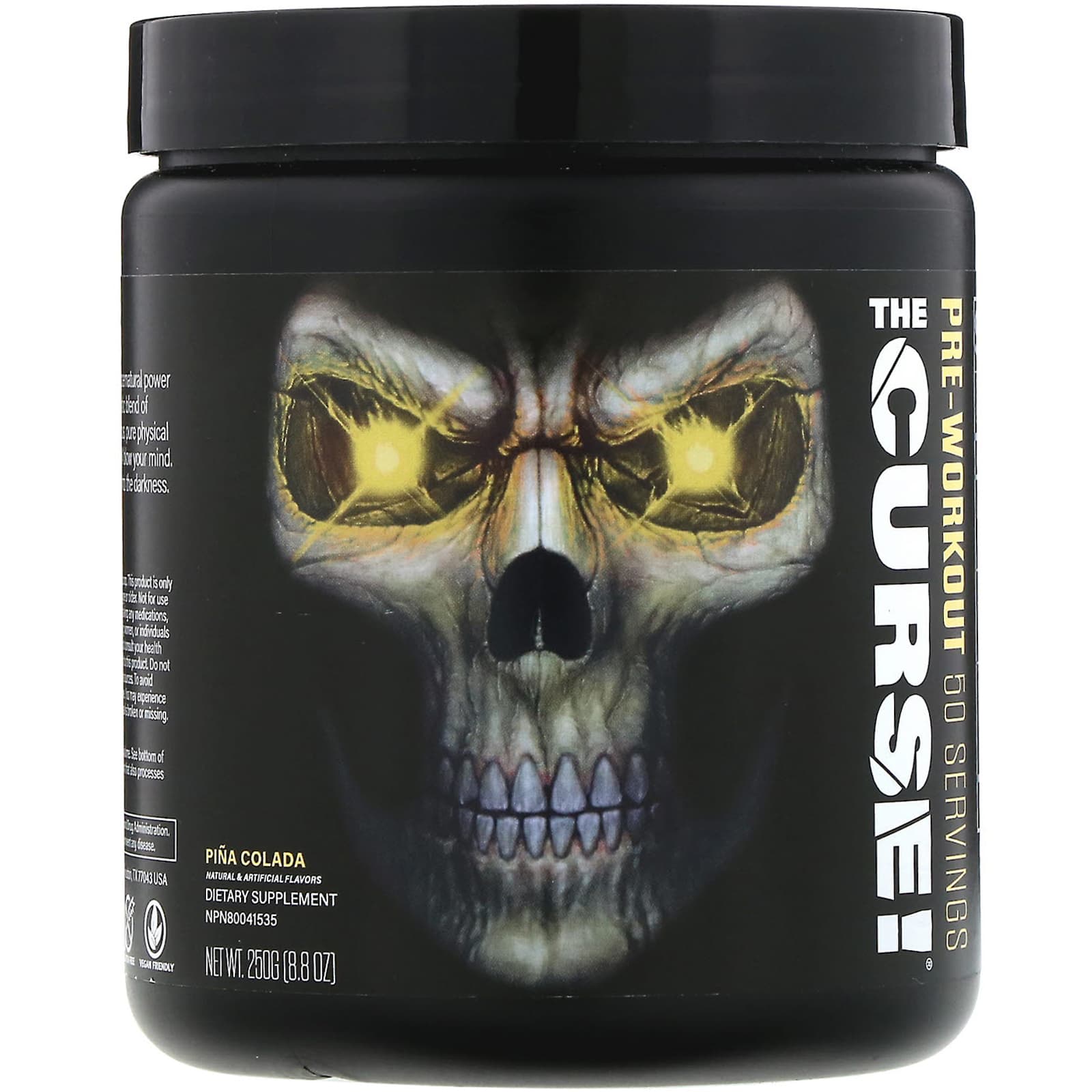 JNX Sports, The Curse, PreWorkout, Pina Colada, 8.8 oz (250 g)