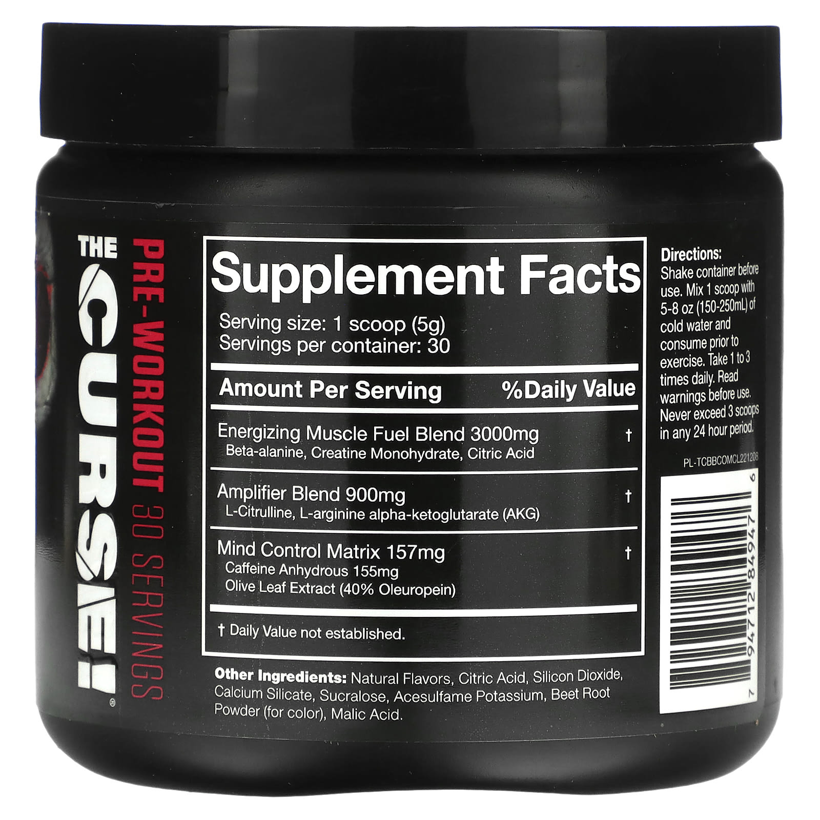 JNX Sports, The Curse, PreWorkout, Cherry Limeade, 5.3 oz (150 g)