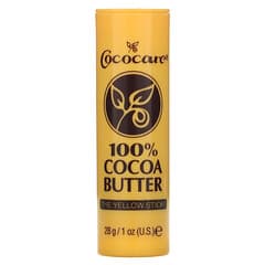 Cococare, Manteiga de Cacau 100%, Bastão Amarelo, 28 g (1 oz)