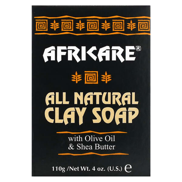 Cococare, Africare（アフリケア）、オリーブオイル＆シアバター配合100％天然クレイソープ、110g（4オンス）