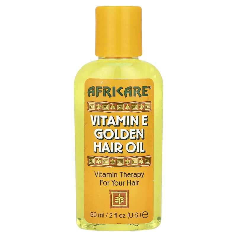 Africare®（アフリケア）、ビタミンEゴールデンヘアオイル、60ml（2液